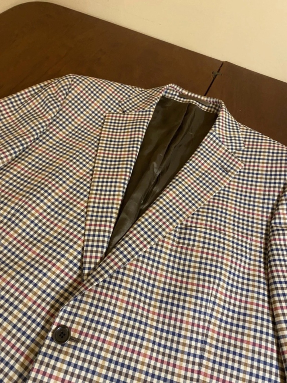 2025 Charles Robertson Brown Gun Check Sports Coat  46R -Absolutely Gorgeous